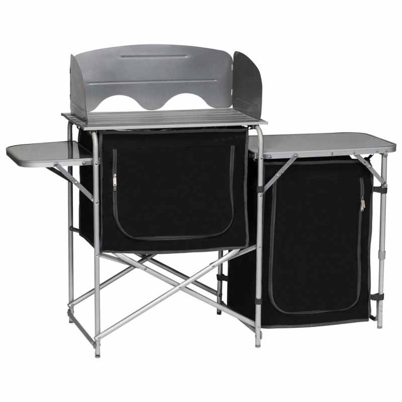 Mueble cocina con fregador en aluminio, camping Midland Etna