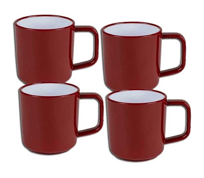 Set Tazas Melamina Ember Red 4 Pzas